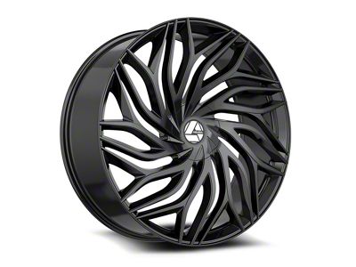 Azara AZA-537 Gloss Black Wheel; 20x8.5; 35mm Offset (16-24 Camaro, Excluding SS w/ 6-Piston Front Calipers & ZL1)