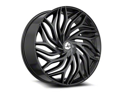 Azara AZA-537 Gloss Black Wheel; 22x8.5; 38mm Offset (16-24 Camaro, Excluding SS w/ 6-Piston Front Calipers & ZL1)