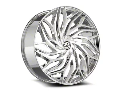 Azara AZA-537 Nano Chrome Wheel; Rear Only; 24x9; 32mm Offset (10-15 Camaro, Excluding ZL1)