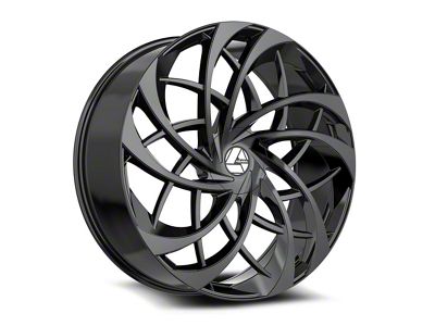 Azara AZA-540 Gloss Black Wheel; Rear Only; 22x9.5; 15mm Offset (10-15 Camaro)