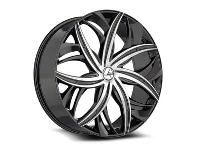 Azara AZA-541 Gloss Black and Machined Wheel; 18x8; 35mm Offset (10-15 Camaro, Excluding ZL1)