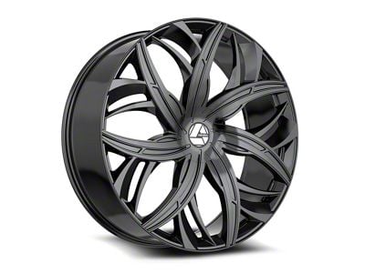 Azara AZA-541 Gloss Black Wheel; 18x8; 35mm Offset (16-24 Camaro, Excluding SS w/ 6-Piston Front Calipers & ZL1)