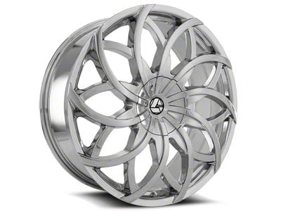 Azara AZA-504 Chrome Wheel; Rear Only; 26x9.5; 15mm Offset (08-23 RWD Challenger, Excluding SRT Hellcat & Widebody)