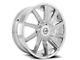 Azara AZA-506 Chrome Wheel; Rear Only; 22x9.5; 15mm Offset (08-23 RWD Challenger, Excluding SRT Hellcat & Widebody)