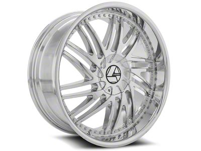 Azara AZA-509 Chrome Wheel; Rear Only; 22x9.5; 15mm Offset (08-23 RWD Challenger, Excluding SRT Hellcat & Widebody)