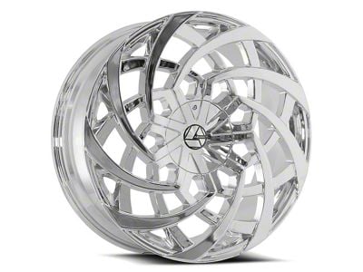 Azara AZA-521 Chrome Wheel; Rear Only; 28x9.5; 15mm Offset (08-23 RWD Challenger, Excluding SRT Hellcat & Widebody)