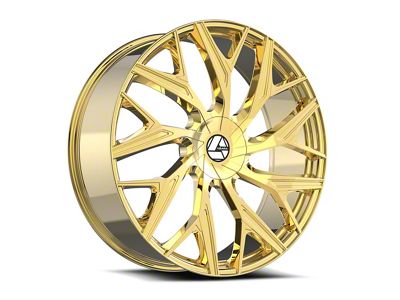 Azara AZA-527 Nano Gold Wheel; Rear Only; 22x9.5; 15mm Offset (08-23 RWD Challenger, Excluding SRT Hellcat & Widebody)