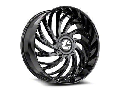 Azara AZX-101 Gloss Black Wheel; Rear Only; 24x9; 15mm Offset (08-23 RWD Challenger, Excluding SRT Hellcat & Widebody)