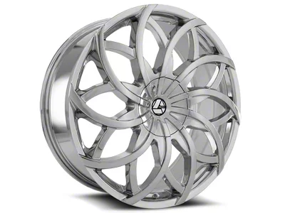 Azara AZA-504 Chrome Wheel; Rear Only; 24x9; 32mm Offset (06-10 Charger, Excluding SRT8)