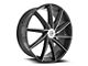 Azara AZA-506 Gloss Black and Machined Wheel; Rear Only; 22x9.5; 15mm Offset (11-23 RWD Charger, Excluding Widebody)