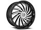 Azara AZA-508 Gloss Black and Machined Wheel; Rear Only; 24x9; 18mm Offset (06-10 Charger)