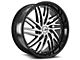 Azara AZA-509 Gloss Black and Machined Wheel; Rear Only; 22x9.5; 15mm Offset (11-23 RWD Charger, Excluding Widebody)