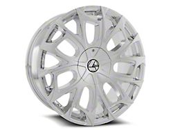 Azara AZA-512 Nano Chrome Wheel; Rear Only; 24x9; 18mm Offset (11-23 RWD Charger, Excluding Widebody)