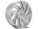 Azara AZA-514 Chrome Wheel; Rear Only; 22x9.5; 15mm Offset (06-10 Charger)