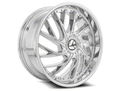 Azara AZA-516 Chrome Wheel; Rear Only; 22x9.5; 15mm Offset (11-23 RWD Charger, Excluding Widebody)