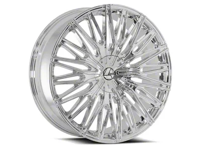 Azara AZA-522 Chrome Wheel; Rear Only; 24x9; 35mm Offset (11-23 Charger w/o Brembo Brakes)