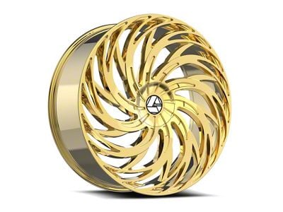 Azara AZA-531 Gold Wheel; Rear Only; 22x9.5; 15mm Offset (06-10 Charger)