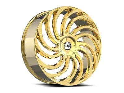 Azara AZA-534 Nano Gold Wheel; Rear Only; 24x9; 15mm Offset (11-23 RWD Charger, Excluding Widebody)