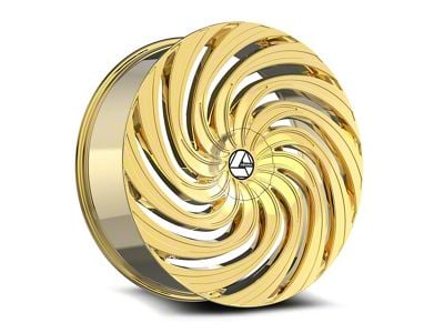 Azara AZA-535 Nano Gold Wheel; Rear Only; 22x9.5; 15mm Offset (06-10 Charger)