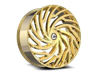 Azara AZA-536 Nano Gold Wheel; Rear Only; 22x9.5; 15mm Offset (06-10 Charger)