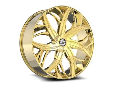 Azara AZA-541 Nano Gold Wheel; Rear Only; 22x9.5; 15mm Offset (06-10 Charger)