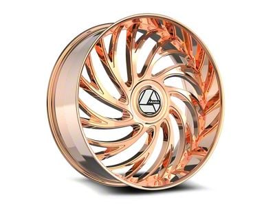 Azara AZX-101 Nano Rose Gold Wheel; Rear Only; 22x9.5; 15mm Offset (06-10 Charger)