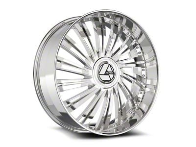 Azara AZX-102 Nano Chrome Wheel; Rear Only; 22x9.5; 15mm Offset (06-10 Charger)