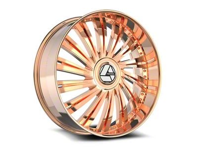 Azara AZX-102 Nano Rose Gold Wheel; Rear Only; 22x9.5; 15mm Offset (06-10 Charger)