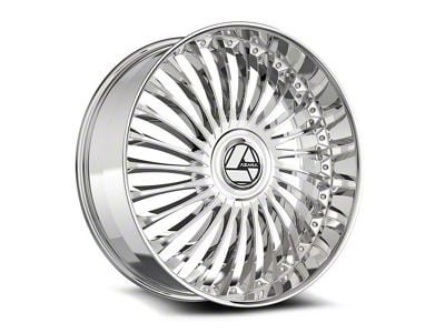 Azara AZX-103 Nano Chrome Wheel; Rear Only; 22x9.5; 15mm Offset (11-23 RWD Charger, Excluding Widebody)