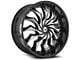 Azara AZA-515 Gloss Black and Machined Wheel; 20x8.5; 35mm Offset (99-04 Mustang)