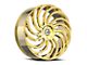 Azara AZA-534 Gold Wheel; Rear Only; 22x8.5; 38mm Offset (99-04 Mustang GT, V6)