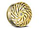 Azara AZA-536 Nano Gold Wheel; Rear Only; 22x8.5; 38mm Offset (99-04 Mustang GT, V6)