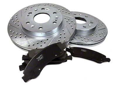 Baer Claw Drilled and Slotted Brake Rotor and Pad Kit; Front (10-15 Camaro SS)