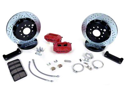 Baer SS4+ Rear Big Brake Kit with 13-Inch Rotors; Black Calipers (98-02 Camaro w/ OE C-Clip Rear End)