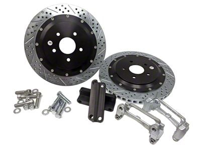 Baer EradiSpeed+ 2-Piece Performance Drilled and Slotted Rotors; Rear Pair (05-09 Corvette C6 w/ Z51 Brake Package; 10-11 Corvette C6 Base w/ MagneRide; 12-13 Corvette C6 Base w/ Heavy Duty Brake Package)