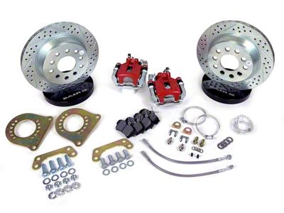 Baer Classic Series Rear Big Brake Kit with 11.65-Inch Rotors; Red Calipers (79-93 Mustang w/ 5-Lug)