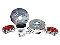 Baer Classic Series Front Big Brake Kit with 13-Inch Rotors; Red Calipers (79-93 Mustang w/ SN95 Spindles & Hubs)