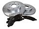 Baer Claw Drilled and Slotted Brake Rotor and Pad Kit; Front (94-98 Mustang GT, V6)