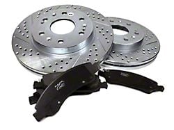 Baer Claw Drilled and Slotted Brake Rotor and Pad Kit; Front (99-04 Mustang GT, V6)