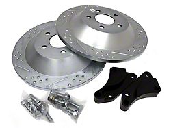 Baer EradiSpeed1 Performance Drilled and Slotted Rotors; Rear Pair (94-04 Mustang GT, V6)