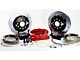 Baer Pro+ Rear 5-Lug Big Brake Kit with 13-Inch Rotors; Fire Red Calipers (1993 Mustang)