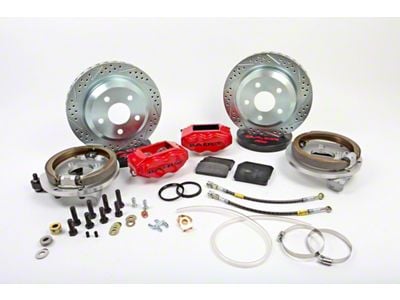 Baer SS4 Rear 4-Lug Big Brake Kit with 12-Inch Rotors; Comp Yellow Calipers (1993 Mustang, Excluding Cobra)