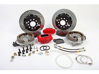 Baer SS4+ Rear 4-Lug Big Brake Kit with 13-Inch Rotors; Comp Yellow Calipers (79-92 Mustang)