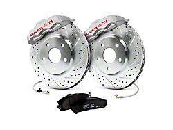 Baer Track-4 Front 4-Lug Big Brake Kit; Silver Calipers (79-93 Mustang)