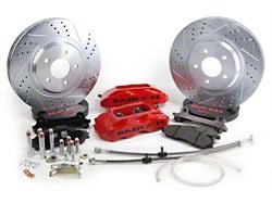 Baer Track4 Front Big Brake Kit with 13-Inch Rotors; Red Calipers (94-04 Mustang)