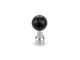 Barton Automatic Shift Knob with Brushed Adapter and 6.2L LT1 Engraving; Black Cap; Black Ball (16-24 Camaro)