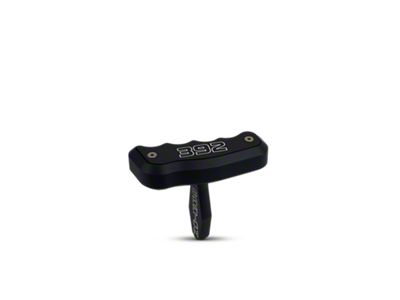 Barton Automatic T-Handle with Flat-Stick Adapter and 392 Engraving; Black (08-14 Challenger)