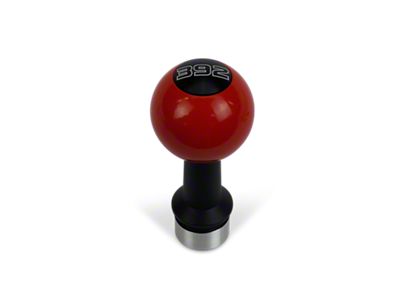 Barton Automatic Shift Knob with Black Adapter and 392 Engraving; Black Cap; Red Ball (15-23 Challenger)
