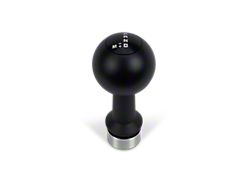 Barton Automatic Shift Knob with Black Adapter and Shift Pattern Engraving; Black Cap; Black Ball (15-23 Challenger)