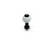 Barton Automatic Shift Knob with Black Adapter and Shift Pattern Engraving; Black Cap; White Ball (15-23 Charger)